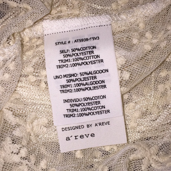 A’reve Tunic Fringed Sleeveless Semi-Sheer Floral - Picture 5 of 5